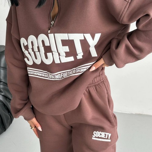 220765 TOPTAN KAHVE EŞOFMAN TAKIM toptan bayan giyim