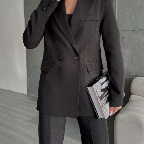 220880 TOPTAN SİYAH PANTOLON TAKIM toptan bayan giyim