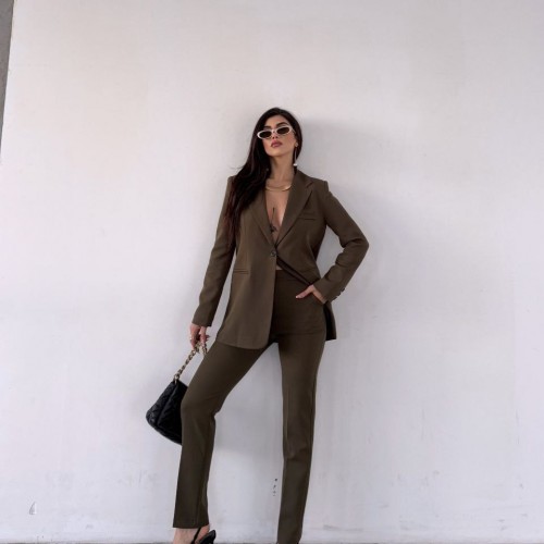 220890 TOPTAN HAKİ PANTOLON TAKIM toptan bayan giyim