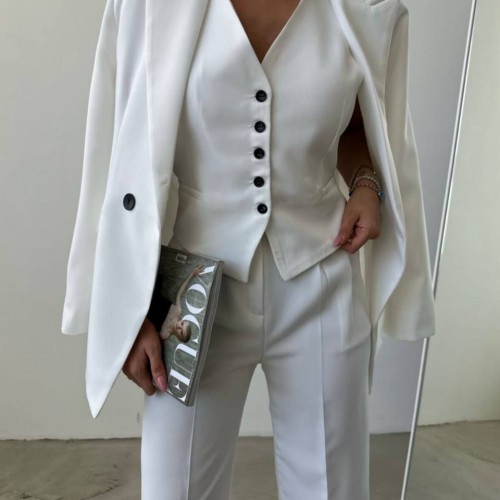 220935 TOPTAN BEYAZ PANTOLON TAKIM toptan bayan giyim