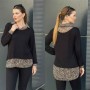 220988 TOPTAN SİYAH BLUZ toptan bayan giyim