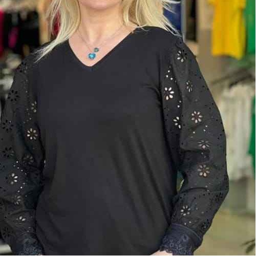 220989 TOPTAN SİYAH BLUZ toptan bayan giyim