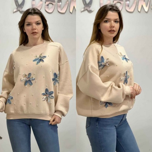 220996 beige Sweat