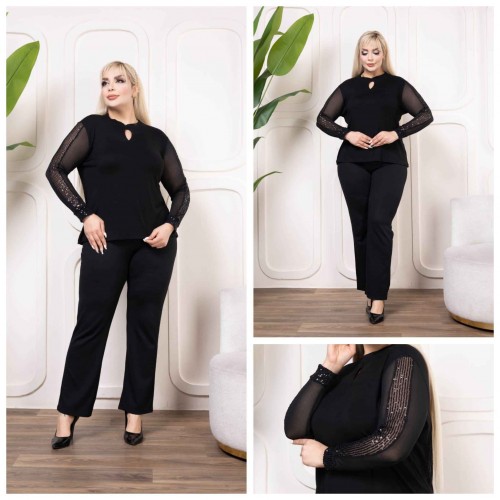 221041 TOPTAN SİYAH BLUZ 221041 TOPTAN SİYAH BLUZ toptan bayan giyim