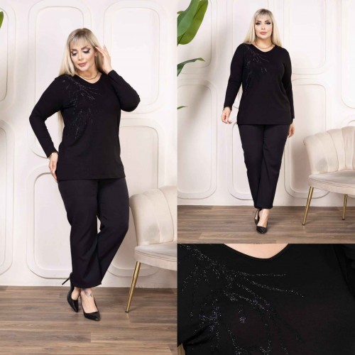 221063 TOPTAN SİYAH BLUZ toptan bayan giyim