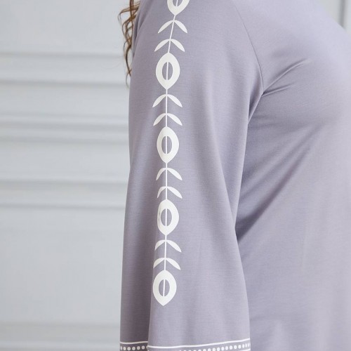 221078 TOPTAN GRİ BLUZ toptan bayan giyim