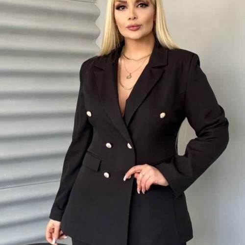 221179 TOPTAN SİYAH PANTOLON TAKIM toptan bayan giyim