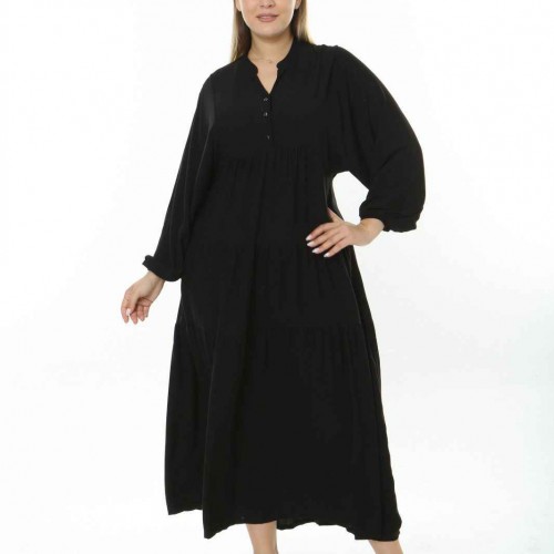 221251 TOPTAN SİYAH ELBİSE toptan bayan giyim