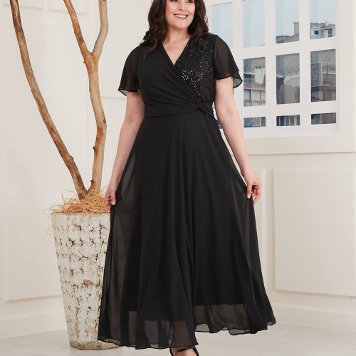 221256 TOPTAN SİYAH ELBİSE toptan bayan giyim