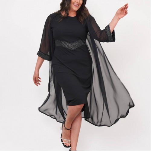 221259 TOPTAN SİYAH ELBİSE toptan bayan giyim