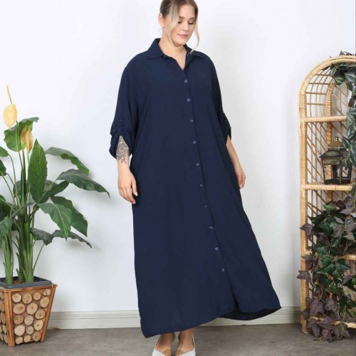 221297 TOPTAN LACİVERT ELBİSE toptan bayan giyim