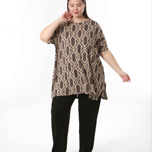 221363 TOPTAN DESENLİ BLUZ toptan bayan giyim