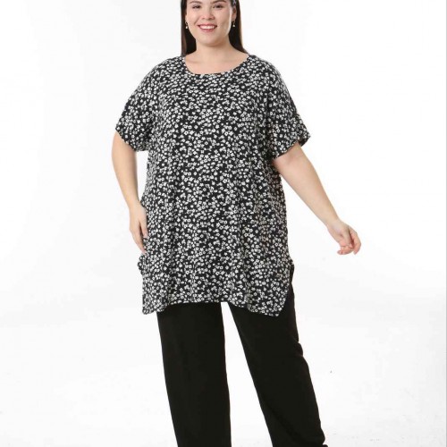 221370 TOPTAN DESENLİ BLUZ toptan bayan giyim