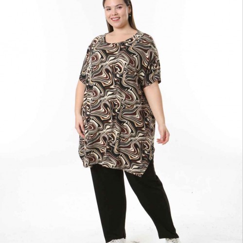 221373 TOPTAN DESENLİ BLUZ toptan bayan giyim