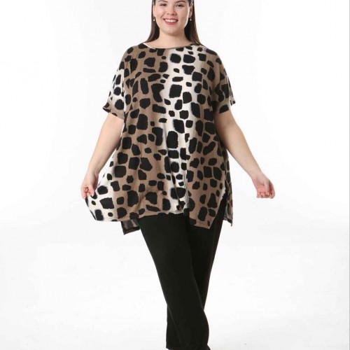 221377 TOPTAN DESENLİ BLUZ toptan bayan giyim