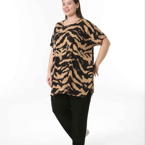 221383 TOPTAN DESENLİ BLUZ toptan bayan giyim