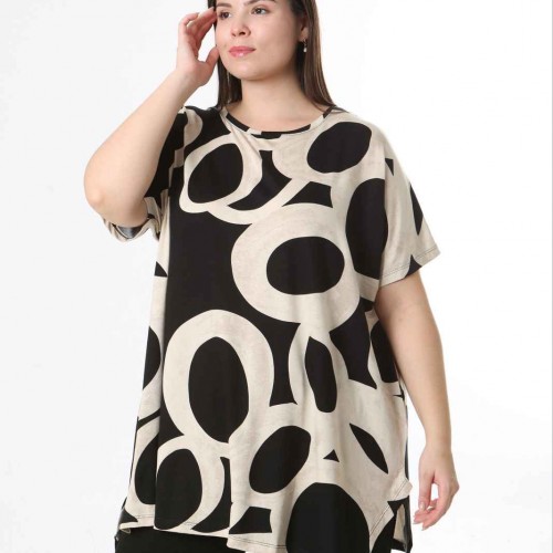 221394 TOPTAN DESENLİ BLUZ toptan bayan giyim