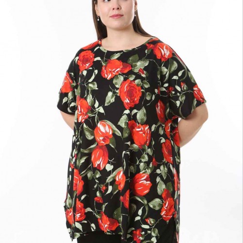 221401 TOPTAN DESENLİ BLUZ toptan bayan giyim