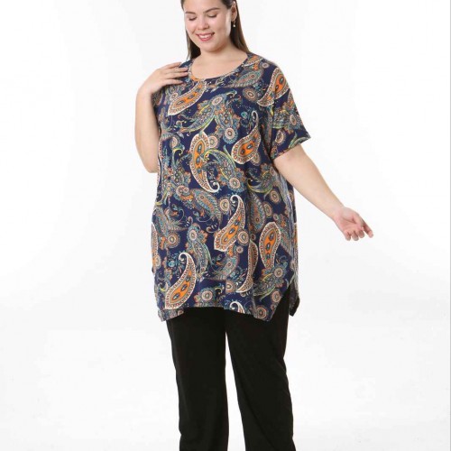 221404 TOPTAN DESENLİ BLUZ toptan bayan giyim