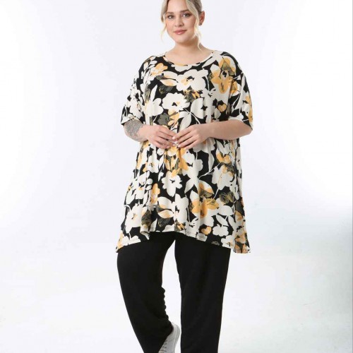 221436 TOPTAN DESENLİ BLUZ toptan bayan giyim