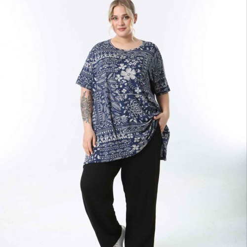 221445 TOPTAN DESENLİ BLUZ toptan bayan giyim