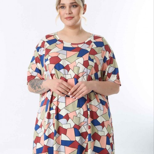 221447 TOPTAN DESENLİ BLUZ toptan bayan giyim