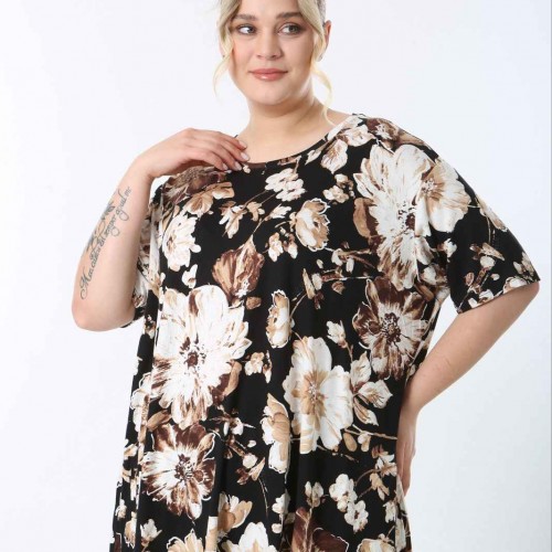 221449 TOPTAN DESENLİ BLUZ toptan bayan giyim