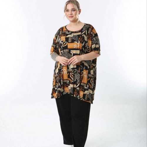 221450 TOPTAN DESENLİ BLUZ toptan bayan giyim