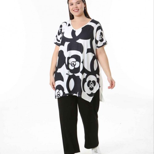 221484 TOPTAN DESENLİ BLUZ toptan bayan giyim