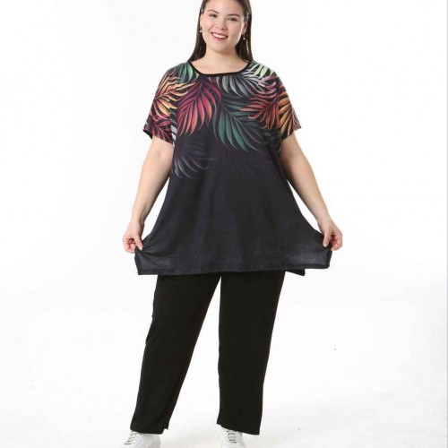 221485 TOPTAN DESENLİ BLUZ toptan bayan giyim