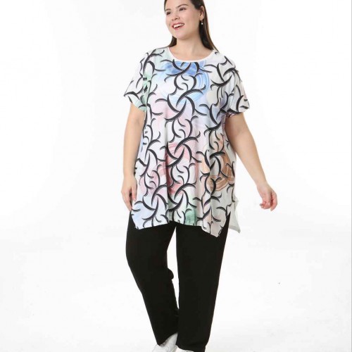 221490 TOPTAN DESENLİ BLUZ toptan bayan giyim