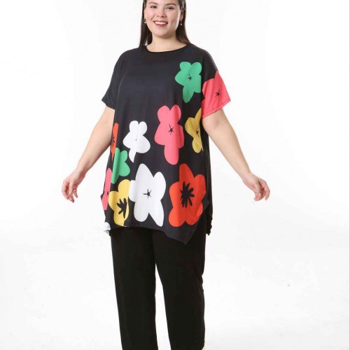 221492 TOPTAN DESENLİ BLUZ toptan bayan giyim