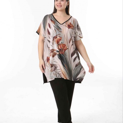 221503 TOPTAN DESENLİ BLUZ 221503 TOPTAN DESENLİ BLUZ toptan bayan giyim