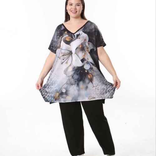 221504 TOPTAN DESENLİ BLUZ toptan bayan giyim