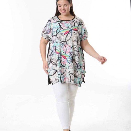 221522 TOPTAN DESENLİ BLUZ 221522 TOPTAN DESENLİ BLUZ toptan bayan giyim