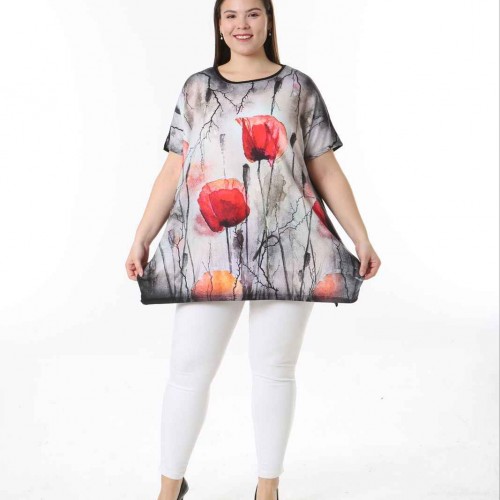 221528 TOPTAN DESENLİ BLUZ toptan bayan giyim