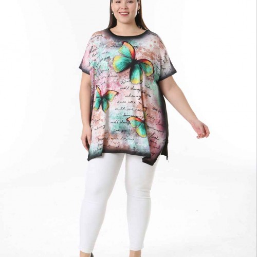 221533 TOPTAN DESENLİ BLUZ toptan bayan giyim