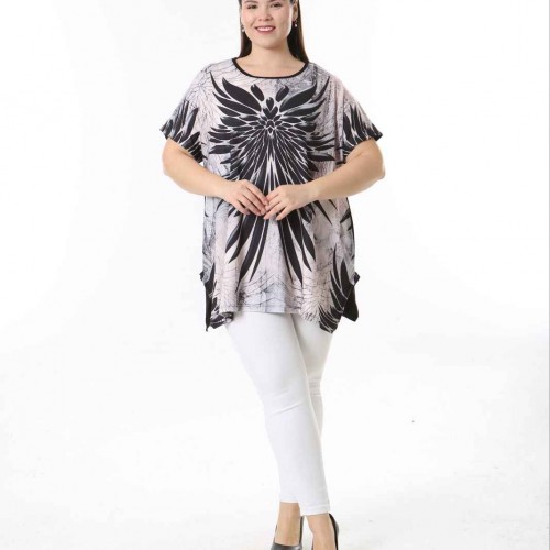 221536 TOPTAN DESENLİ BLUZ toptan bayan giyim