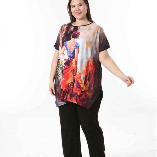 221541 TOPTAN DESENLİ BLUZ toptan bayan giyim