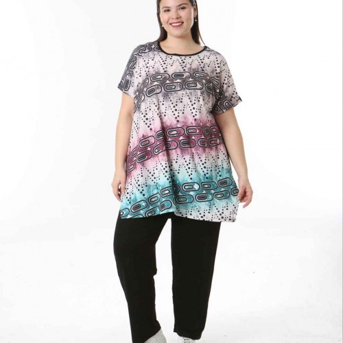 221546 TOPTAN DESENLİ BLUZ toptan bayan giyim