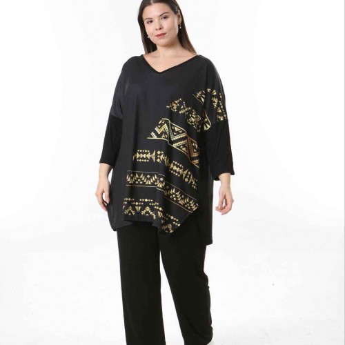 221547 TOPTAN DESENLİ BLUZ 221547 TOPTAN DESENLİ BLUZ toptan bayan giyim