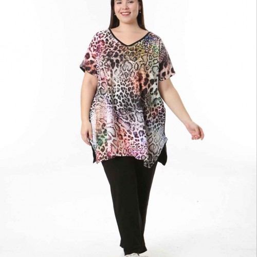 221548 TOPTAN DESENLİ BLUZ toptan bayan giyim