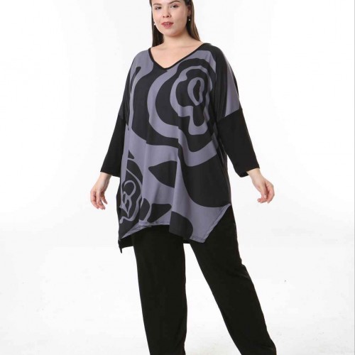 221556 TOPTAN DESENLİ BLUZ 221556 TOPTAN DESENLİ BLUZ toptan bayan giyim