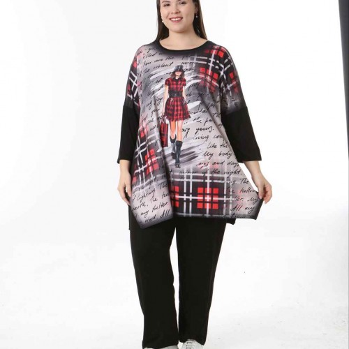 221557 TOPTAN DESENLİ BLUZ toptan bayan giyim