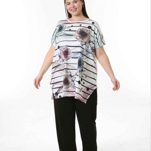 221559 TOPTAN DESENLİ BLUZ 221559 TOPTAN DESENLİ BLUZ toptan bayan giyim