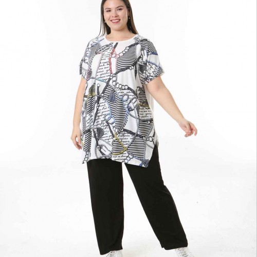 221560 TOPTAN DESENLİ BLUZ 221560 TOPTAN DESENLİ BLUZ toptan bayan giyim