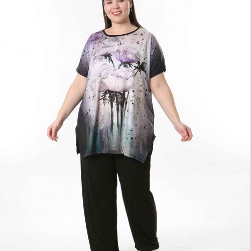 221570 TOPTAN DESENLİ BLUZ toptan bayan giyim