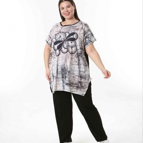 221572 TOPTAN DESENLİ BLUZ toptan bayan giyim