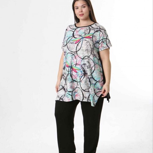 221573 TOPTAN DESENLİ BLUZ 221573 TOPTAN DESENLİ BLUZ toptan bayan giyim