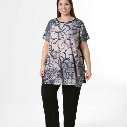 221586 TOPTAN DESENLİ BLUZ 221586 TOPTAN DESENLİ BLUZ toptan bayan giyim